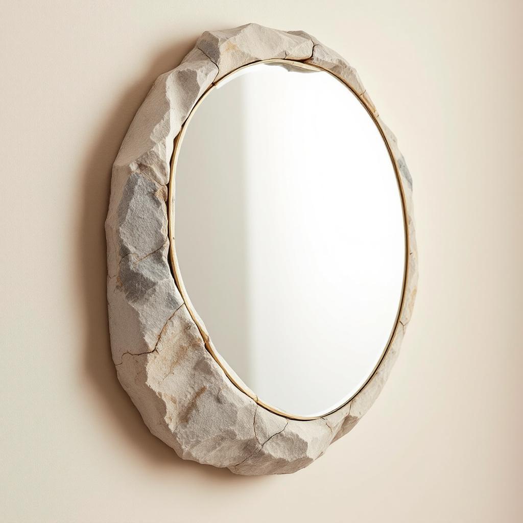 Reflective Stone Wall Mirror